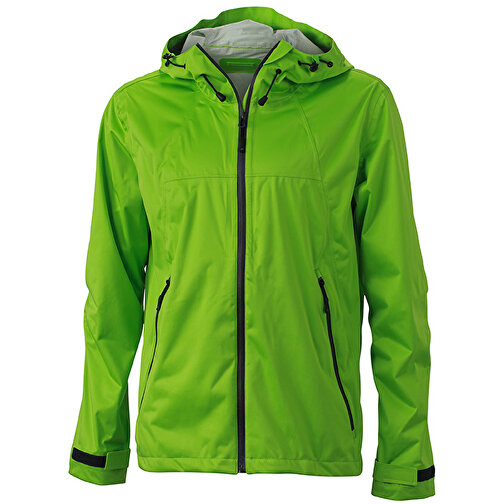 Men’s Outdoor Jacket , James Nicholson, spring-grün/iron-grau, 100% Polyester, XL, , Bild 1