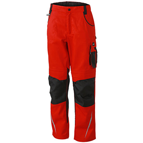 Workwear Pants , James Nicholson, rot/schwarz, 100% Polyamid CORDURA ®, 110, , Bild 1