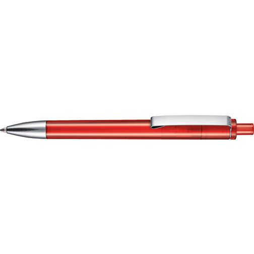 Kugelschreiber EXOS TRANSPARENT , Ritter-Pen, feuer-rot, ABS-Kunststoff, 14,00cm (Länge), Bild 3