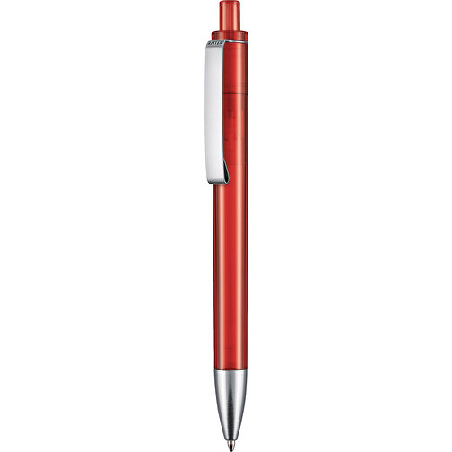 Kugelschreiber EXOS TRANSPARENT , Ritter-Pen, kirsch-rot, ABS-Kunststoff, 14,00cm (Länge), Bild 1