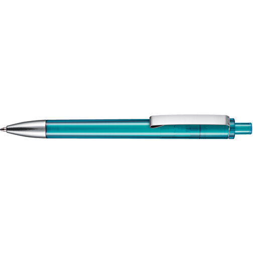 Kugelschreiber EXOS TRANSPARENT , Ritter-Pen, smaragd-grün, ABS-Kunststoff, 14,00cm (Länge), Bild 3