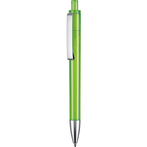Kugelschreiber EXOS TRANSPARENT , Ritter-Pen, gras-grün, ABS-Kunststoff, 14,00cm (Länge), Bild 1