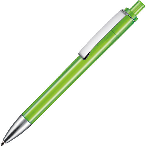 Kugelschreiber EXOS TRANSPARENT , Ritter-Pen, gras-grün, ABS-Kunststoff, 14,00cm (Länge), Bild 2