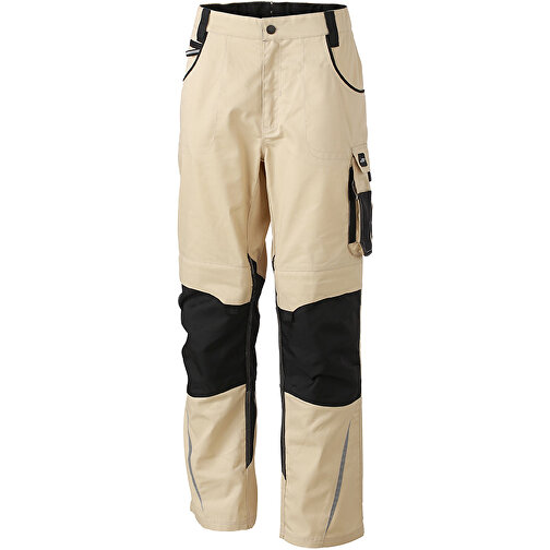 Workwear Pants , James Nicholson, stone/schwarz, 100% Polyamid CORDURA ®, 102, , Bild 1