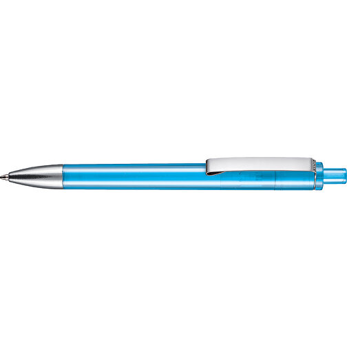 Kugelschreiber EXOS TRANSPARENT , Ritter-Pen, karibik-blau, ABS-Kunststoff, 14,00cm (Länge), Bild 3