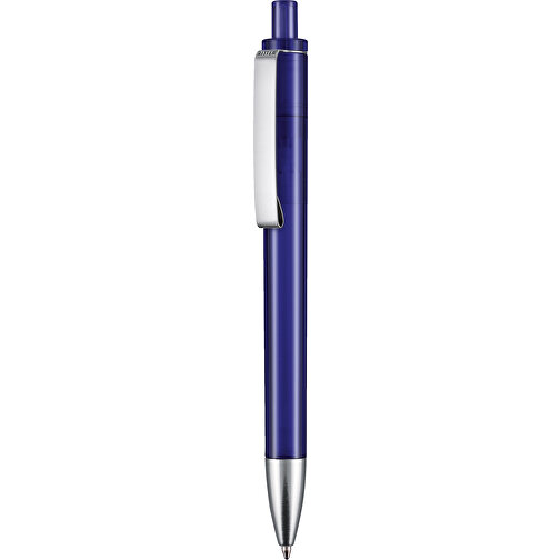 Kugelschreiber EXOS TRANSPARENT , Ritter-Pen, ozean-blau, ABS-Kunststoff, 14,00cm (Länge), Bild 1