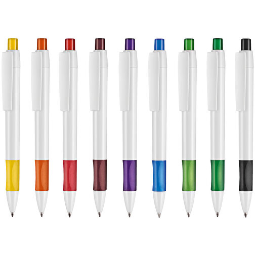 Kugelschreiber Cetus , Ritter-Pen, gras-grün/weiß, ABS-Kunststoff, 14,20cm (Länge), Bild 4