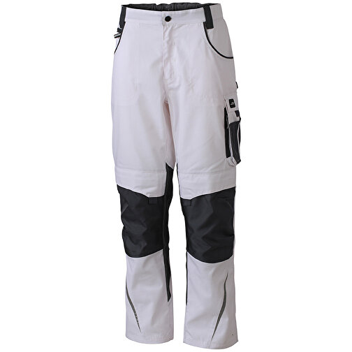Workwear Pants , James Nicholson, weiß/carbon, 100% Polyamid CORDURA ®, 28, , Bild 1