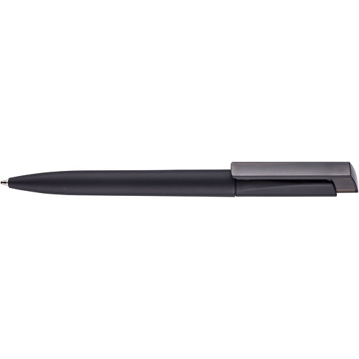 Kugelschreiber Fresh Soft ST , Ritter-Pen, schwarz/rauch-grau, ABS-Kunststoff, 14,40cm (Länge), Bild 3