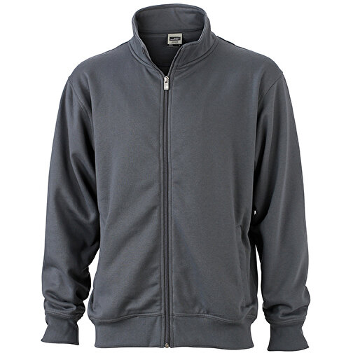 Workwear Sweat Jacket , James Nicholson, carbon, 70% Baumwolle, 30% Polyester, L, , Bild 1