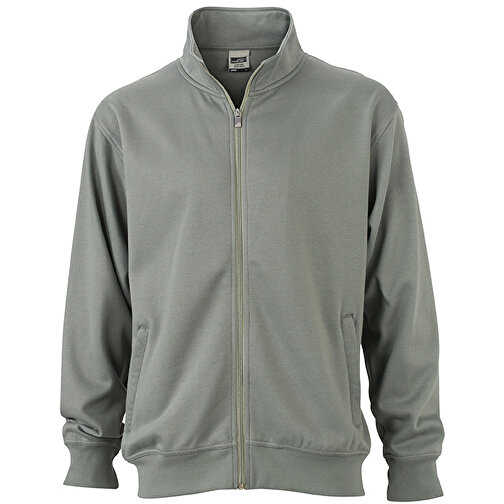 Workwear Sweat Jacket , James Nicholson, dark-grau, 70% Baumwolle, 30% Polyester, S, , Bild 1