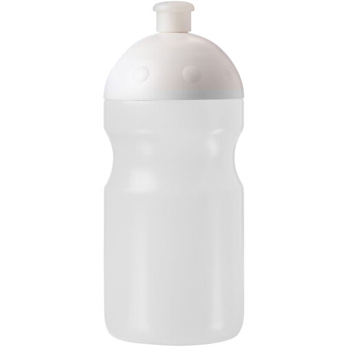 Trinkflasche 'Fitness' 0,5 L Mit Saugverschluss , weiss, Kunststoff, 17,50cm (Höhe), Bild 1