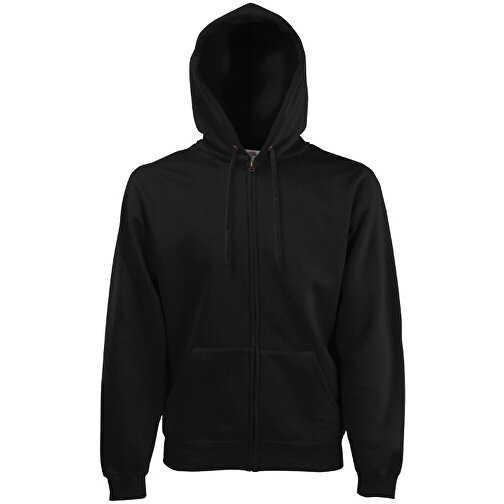 New Hooded Sweat Jacket , Fruit of the Loom, schwarz, 80 % Baumwolle, 20 % Polyester, 2XL, , Bild 1