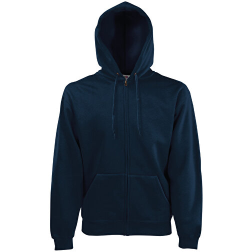 New Hooded Sweat Jacket , Fruit of the Loom, deep navy, 80 % Baumwolle, 20 % Polyester, 2XL, , Bild 1