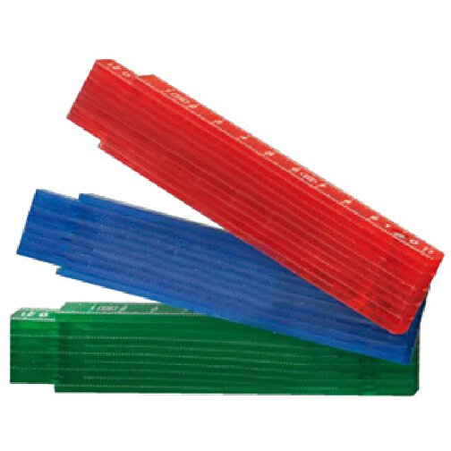 Massstab Aus Kunststoff 1 M , grün, PVC-Kunststoff, 13,00cm x 1,30cm x 3,00cm (Länge x Höhe x Breite), Bild 2