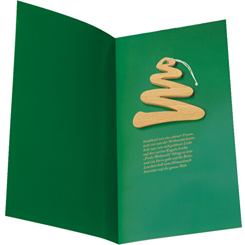 Weihnachtskarte Tannenbaum , grün, Papier, Holz, 10,50cm x 21,00cm (Länge x Breite), Bild 3