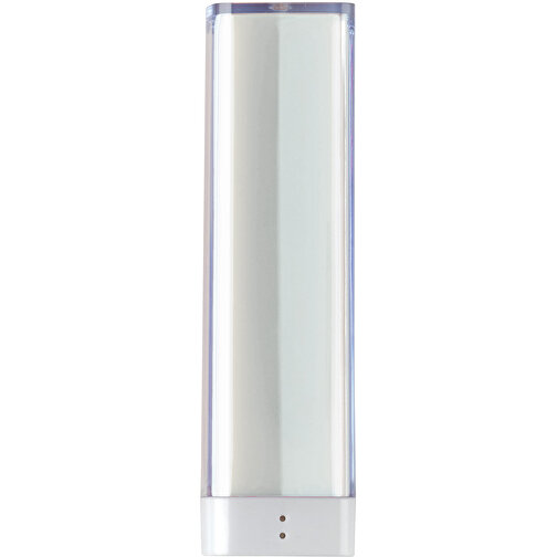 Powerbank Transparent 2200mAh , transparent weiß, ABS, 9,10cm x 2,50cm x 2,50cm (Länge x Höhe x Breite), Bild 1