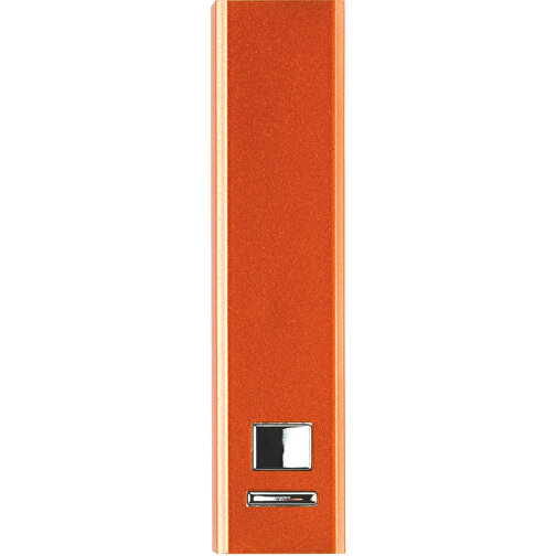 Powerbank Aluminium 2200mAh , orange, Aluminium, 9,50cm x 2,20cm x 2,20cm (Länge x Höhe x Breite), Bild 1