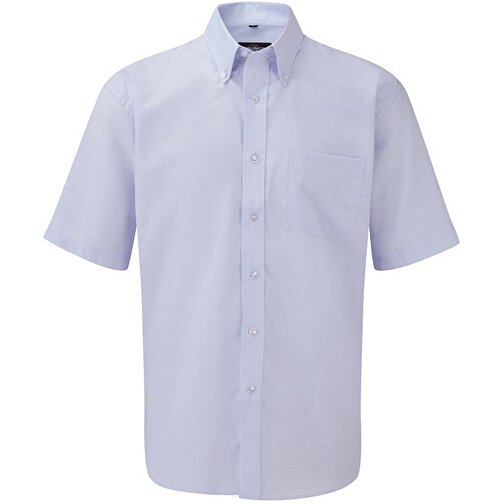 Kurzärmliges Oxford-Hemd , Russell, oxfordblau, 70 % Baumwolle / 30 % Polyester, 6XL, , Bild 1