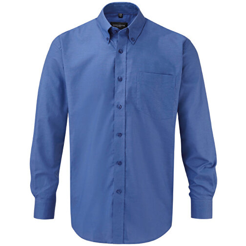 Langärmliges Oxford-Hemd , Russell, oxfordblau, 70 % Baumwolle / 30 % Polyester, 3XL, , Bild 1