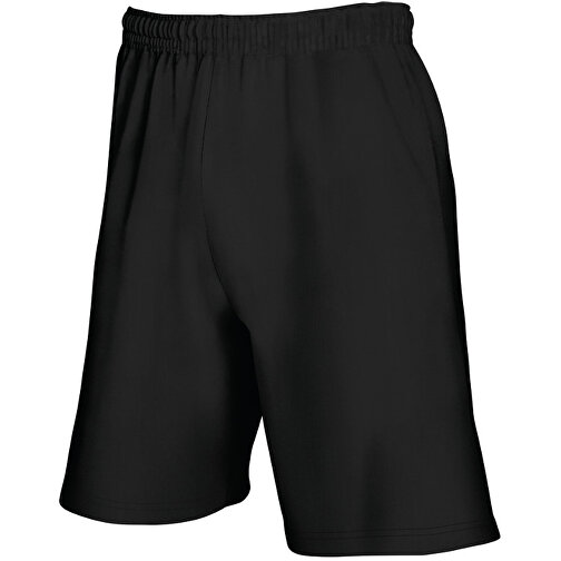 Lightweight Shorts , Fruit of the Loom, schwarz, 80 % Baumwolle, 20 % Polyester, XL, , Bild 1