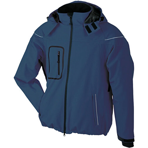 Men´s Winter Softshell Jacket , James Nicholson, navy, Außenmaterial: 95 % Polyester, 5 % Elastan, Futter und Wattierung: 100 % Polyester, 2XL, , Bild 1