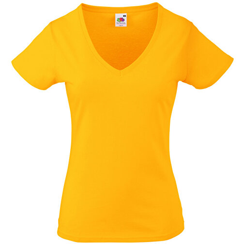 New Lady-Fit Valueweight V-Neck T , Fruit of the Loom, sonnenblumengelb, XS, , Bild 1
