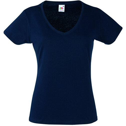 New Lady-Fit Valueweight V-Neck T , Fruit of the Loom, deep navy, 100 % Baumwolle, M, , Bild 1