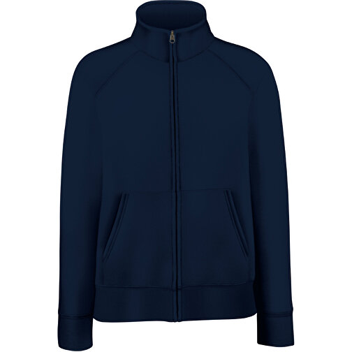 New Lady-Fit Sweat Jacket , Fruit of the Loom, deep navy, 80 % Baumwolle, 20 % Polyester, L, , Bild 1