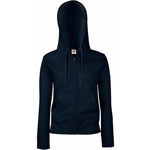 New Lady-Fit Hooded Sweat Jacket , Fruit of the Loom, deep navy, 80 % Baumwolle, 20 % Polyester, 2XL, , Bild 1