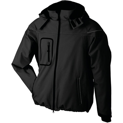 Men´s Winter Softshell Jacket , James Nicholson, schwarz, Außenmaterial: 95 % Polyester, 5 % Elastan, Futter und Wattierung: 100 % Polyester, S, , Bild 1