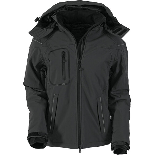 Ladies´ Winter Softshell Jacket , James Nicholson, schwarz, Außenmaterial: 95 % Polyester, 5 % Elastan, Futter und Wattierung: 100 % Polyester, S, , Bild 1