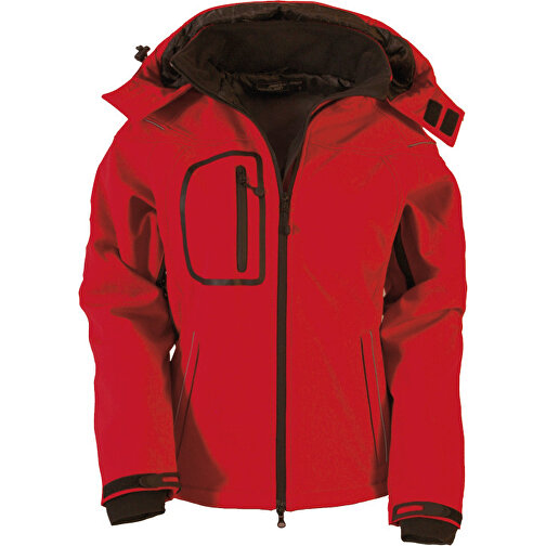 Ladies´ Winter Softshell Jacket , James Nicholson, rot, Außenmaterial: 95 % Polyester, 5 % Elastan, Futter und Wattierung: 100 % Polyester, 2XL, , Bild 1