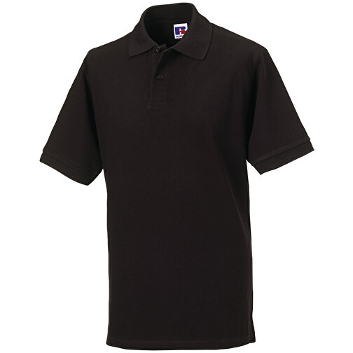 Poloshirt Aus 100% Baumwollpique , Russell, schwarz, 100 % Baumwolle, L, , Bild 1