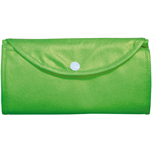 PP-Falttasche , hellgrün, 100 % Polypropylen, 45,00cm x 10,00cm x 38,00cm (Länge x Höhe x Breite), Bild 1