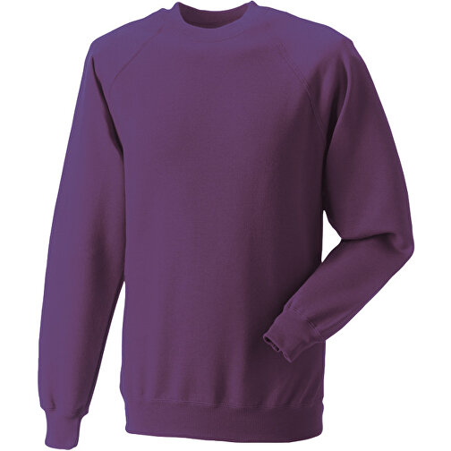 Raglan Sweatshirt , Russell, lila, 47 % Baumwolle / 53 % Polyester, 2XL, , Bild 1
