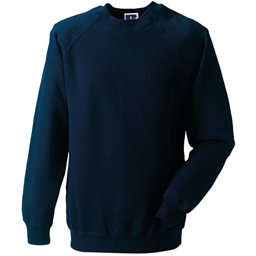 Raglan Sweatshirt , Russell, navy blau, 50 % Baumwolle / 50 % Polyester, XS, , Bild 1