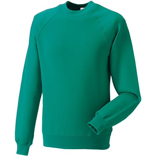Raglan Sweatshirt , Russell, winter smaragd, 47 % Baumwolle / 53 % Polyester, M, , Bild 1