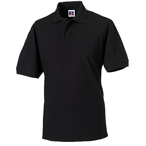 Strapazierfähiges Polo Aus Mischgewebe , Russell, schwarz, 65 % Polyester, 35 % Baumwolle, 4XL, , Bild 1