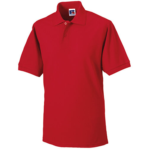 Strapazierfähiges Polo Aus Mischgewebe , Russell, rot, 65 % Polyester, 35 % Baumwolle, XL, , Bild 1
