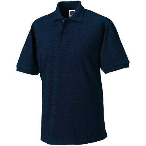 Strapazierfähiges Polo Aus Mischgewebe , Russell, navy blau, 65 % Polyester, 35 % Baumwolle, L, , Bild 1