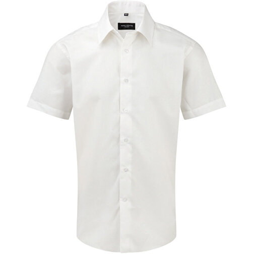 Tailliertes Langärmliges Oxford-Hemd , Russell, weiss, 70 % Baumwolle / 30 % Polyester, 4XL, , Bild 1