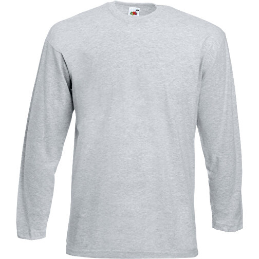 Valueweight Longsleeve T-Shirt , Fruit of the Loom, grau meliert, 97 % Baumwolle / 3 % Polyester, XL, , Bild 1