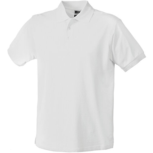 Workwear Polo Men , James Nicholson, weiß, 100 % Baumwolle, XL, , Bild 1