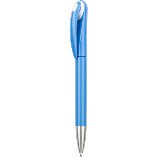 Kugelschreiber Halo , Promo Effects, blau / weiss, Kunststoff, 14,00cm (Länge), Bild 1