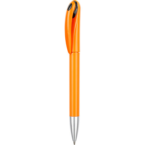 Kugelschreiber Halo , Promo Effects, orange / schwarz, Kunststoff, 14,00cm (Länge), Bild 1