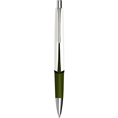 Kugelschreiber Rainbow , Promo Effects, grün / weiß, Kunststoff/Metall, 14,00cm (Länge), Bild 1