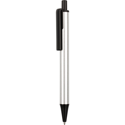 Kugelschreiber Prime , Promo Effects, silber / schwarz, Metall, Kunststoff, 14,20cm (Länge), Bild 1