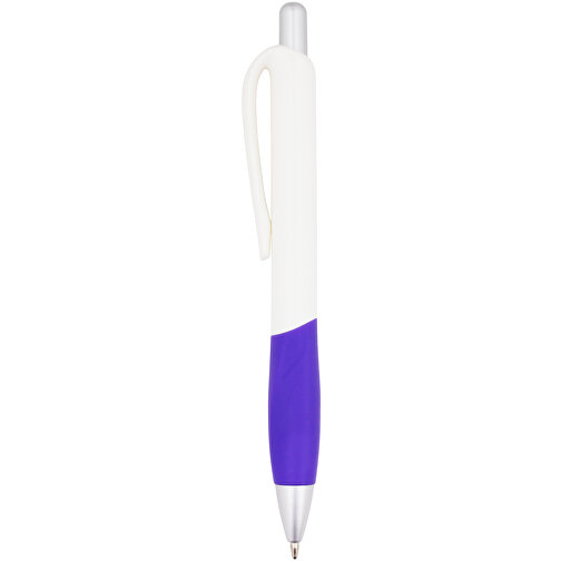 Kugelschreiber Muscle , Promo Effects, lila / weiß, Kunststoff, 14,10cm (Länge), Bild 2