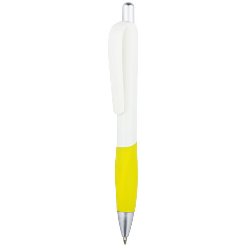 Kugelschreiber Muscle , Promo Effects, gelb / weiss, Kunststoff, 14,10cm (Länge), Bild 1